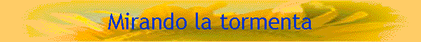 Mirando la tormenta